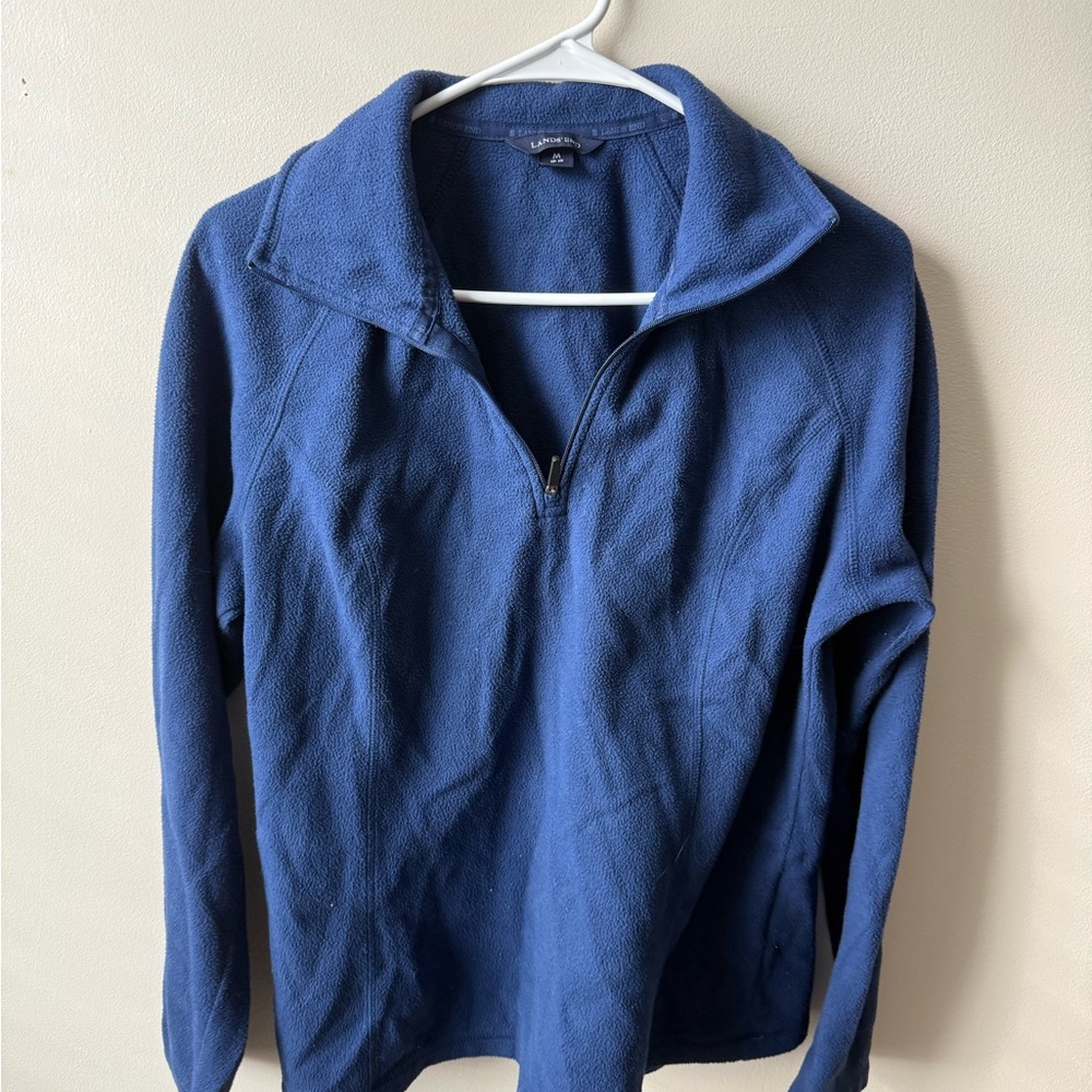 Lands' End Deep Blue Fleece Jacket